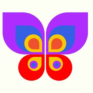 Resine Art Papillon Mauve